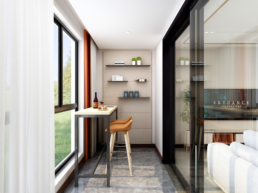 休閑陽臺背景墻